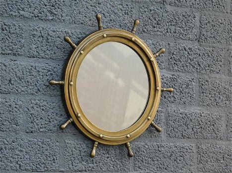 Spiegel in de vorm van een Stuurwiel , spiegel , kado - 0