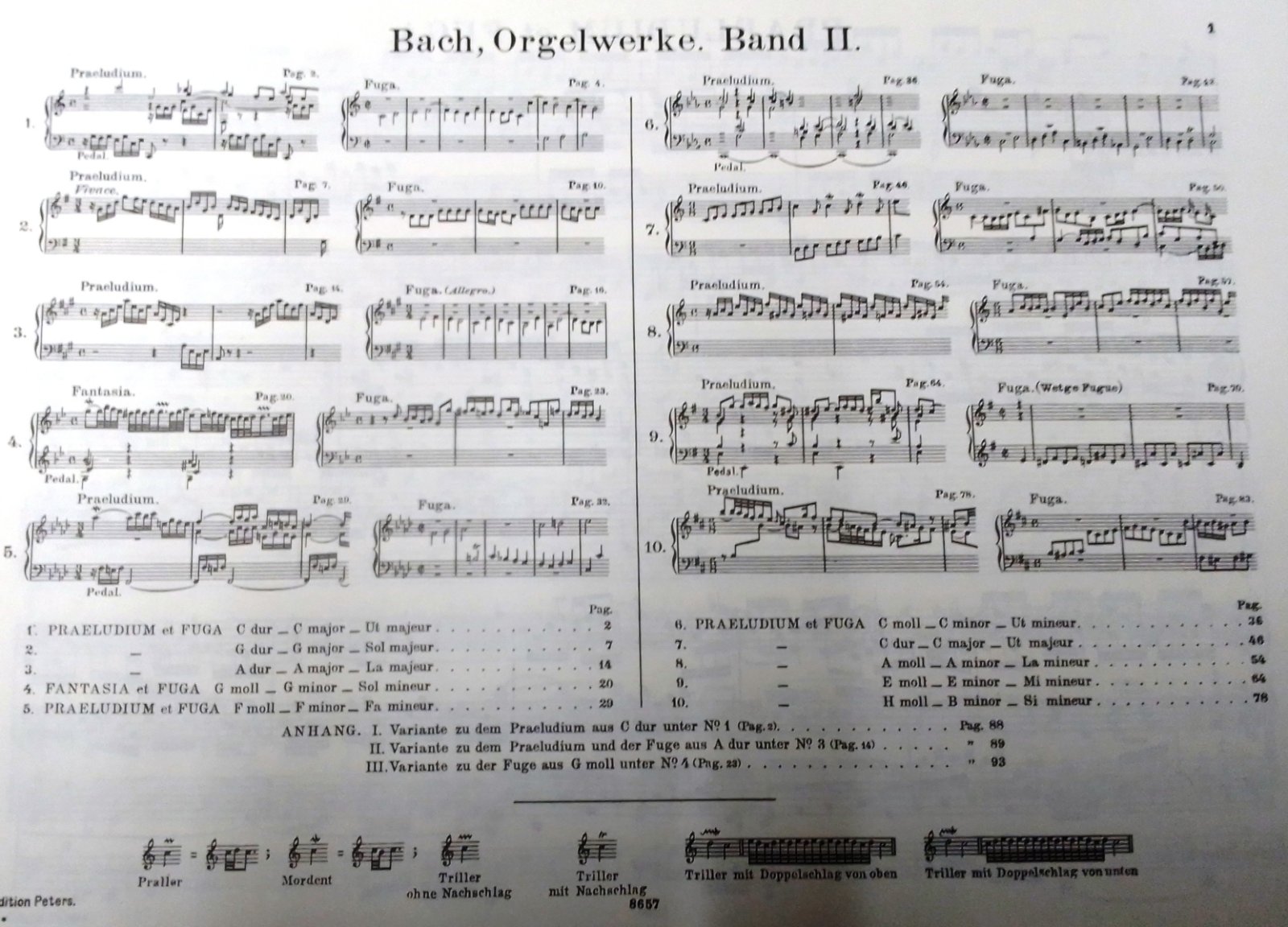 J.S. Bach, orgelwerken deel II, edition Peters nr.241,zgan - Afbeelding 3