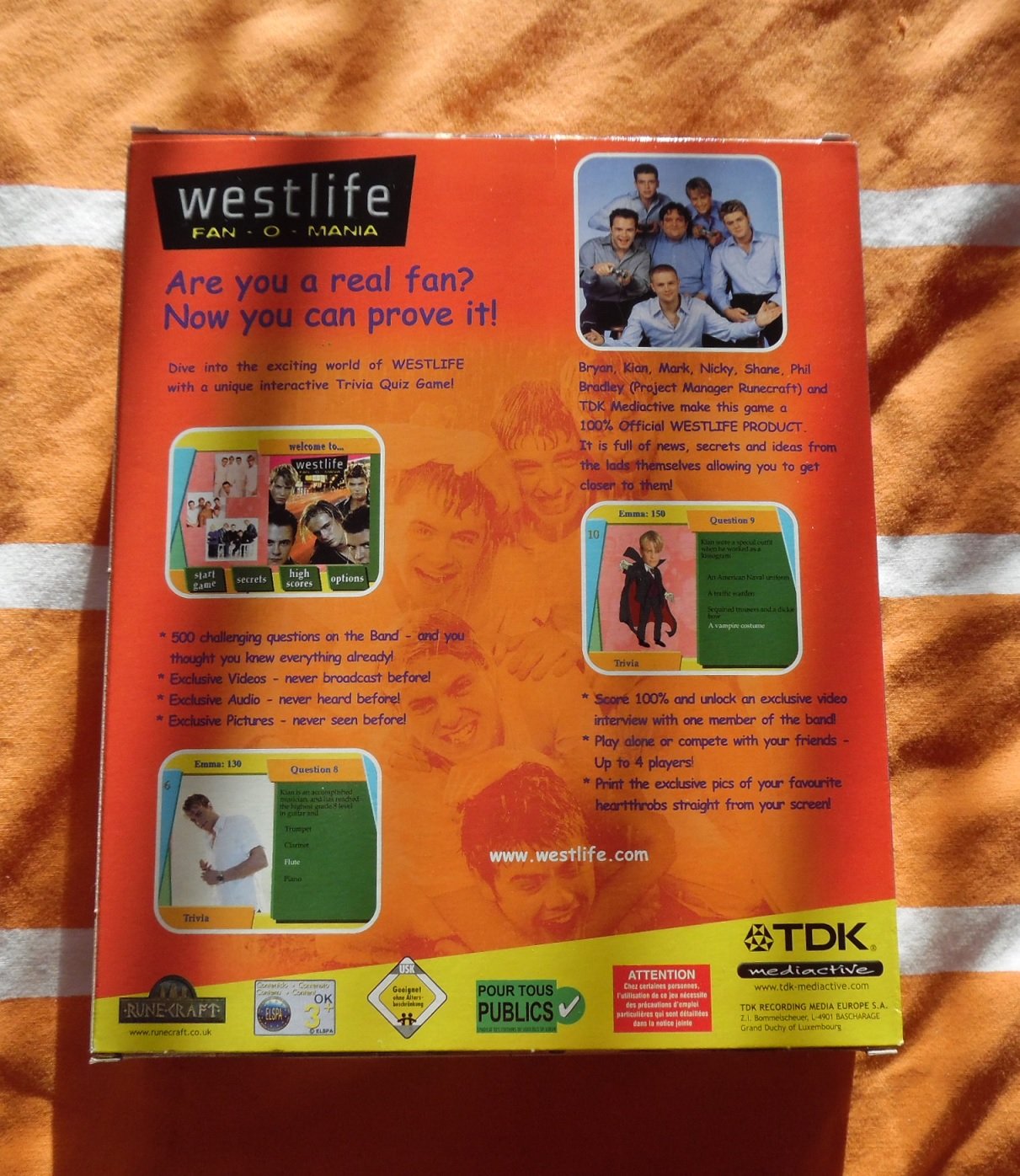 Te koop nieuwe CD-rom van Westlife Fan-O-Mania (nog geseald) - Afbeelding 6