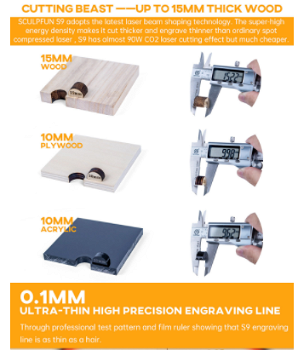 Sculpfun S9 Laser Engraver Full-Metal CNC Laser Engraving - 2