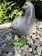 Leuk beeld, in kleur, van een duif, gemaakt van gietijzer - 3 - Thumbnail