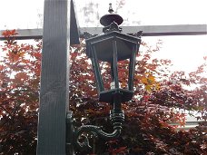 Nostalgische wandlamp, aluminium, groen-lamp