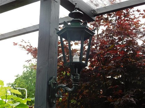Nostalgische wandlamp, aluminium, groen-lamp - 3