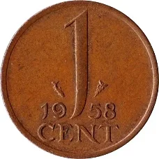 Nederland juliana 1 cent 1950