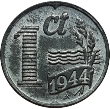 Nederland Wilhelmina 1 cent 1943 - 0