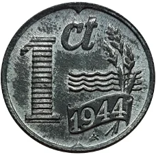 Nederland Wilhelmina 1 cent 1943  