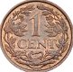 Nederland 1 cent Wilhelmina 1941 brons - 1 - Thumbnail