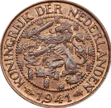 Nederland 1 cent Wilhelmina 1930