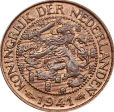 Nederland 1 cent Wilhelmina 1915