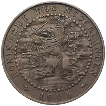 Nederland 1 cent Wilhelmina 1907 - 0