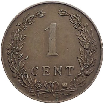 Nederland 1 cent Wilhelmina 1907 - 1