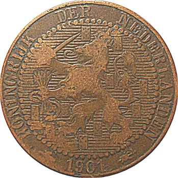 Nederland 1 cent Wilhelmina 1901 koninGrijk - 0