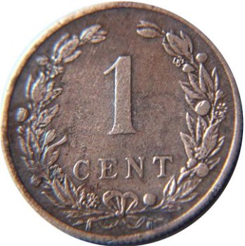 Nederland 1 cent Wilhelmina 1901 koninKrijk - 1