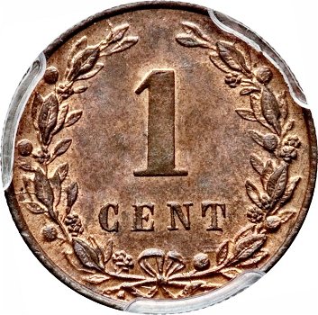 Nederland 1 cent Wilhelmina 1898 - 1