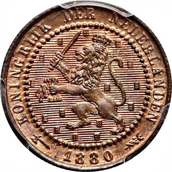 Nederland 1 cent Willem 3 1883 - 1