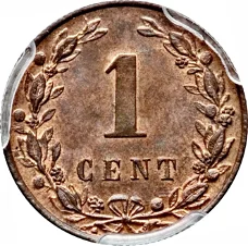 Nederland 1 cent Willem 3   1878