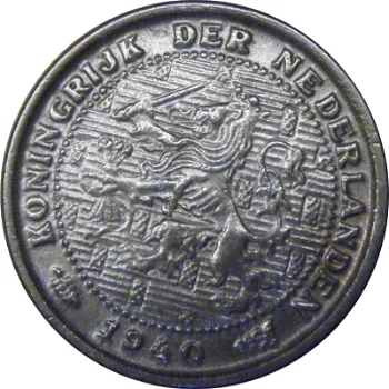 Nederland 0,5 cent Wilhelmina 1940 - 0