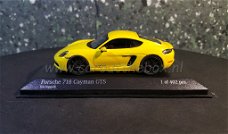 Porsche 718 Cayman GTS geel 1:43 Minichamps
