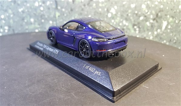 Porsche 718 Cayman GTS blauw 1:43 Minichamps - 2