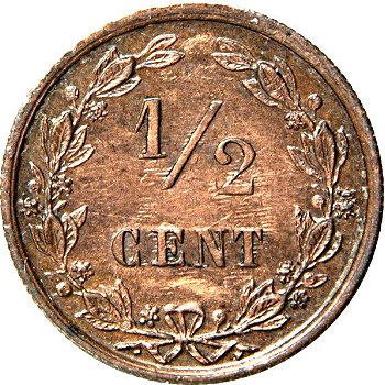 Nederland 0,5 cent Wilhelmina 1894 - 1