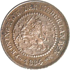Nederland 0,5 cent Willem3  1878