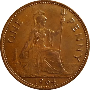Groot Brittanië 1 penny 1967 - 0