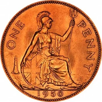 Groot Brittanië 1 penny 1949 - 0