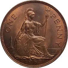 Groot Brittanië 1 penny 1948  