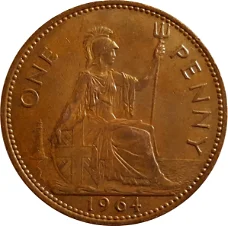 Groot Brittanië alle pennies  uit de  jaren '60 