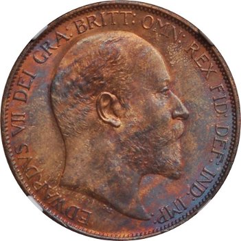 10 verschillende pennies uit de periode 1900-1950 - 1