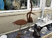 Set grote metalen pelikanen - rustbruin ,pelicaan, kado - 5 - Thumbnail