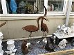 Set grote metalen pelikanen - rustbruin ,pelicaan, kado - 6 - Thumbnail