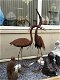 Set grote metalen pelikanen - rustbruin ,pelicaan, kado - 7 - Thumbnail