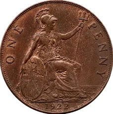 Groot Brittanië 1 penny 1922