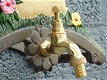 Sierlijke tuinslanghouder met kraan ,gietijze,tuinslanghouder - 2 - Thumbnail