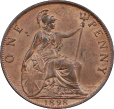Groot Brittanië 1 penny 1900 kwaliteit ZG 