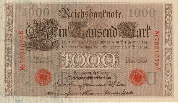 1000 reichsmark 1910 - 0