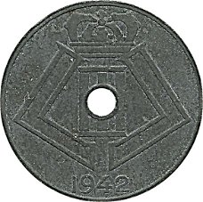  5 centimes 1942 belgië belgique   