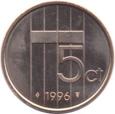 Nederland 5 cent /stuiver 1993