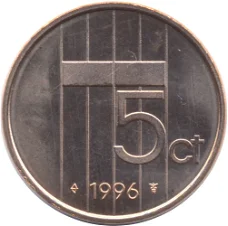 Nederland 5 cent /stuiver 1990