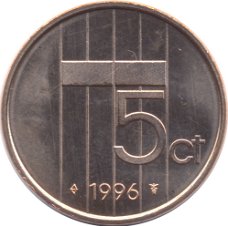 Nederland 5 cent /stuiver 1986  