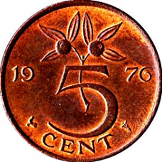 Nederland 5 cent /stuiver 1976