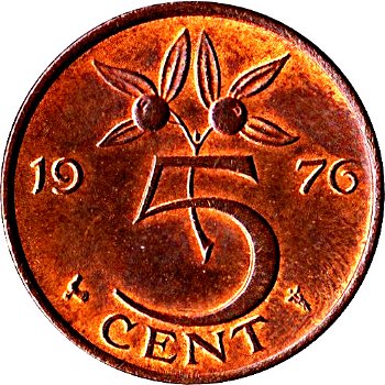 Nederland 5 cent /stuiver 1954 - 0