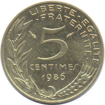 Frankrijk 5 centimes 1998 - 0