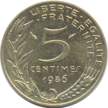 Frankrijk 5 centimes 1990 - 0
