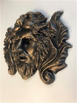 Wandornament gietijzer bronskleur,Heracles uit de Griekse - 0