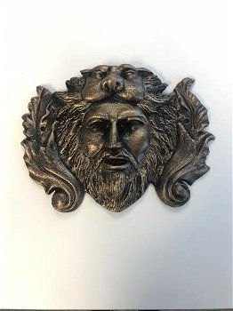 Wandornament gietijzer bronskleur,Heracles uit de Griekse - 1