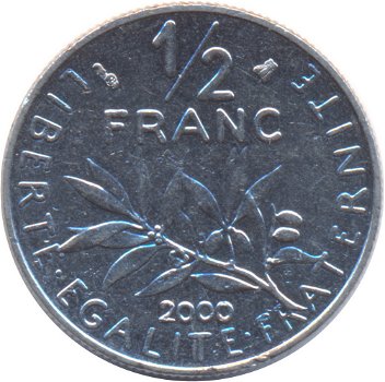 Frankrijk 50 centimes bieden op assorti 10 verschillende jaren - 0