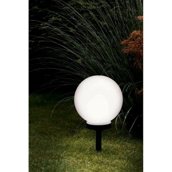 Buiten prikspot lamp bol- Zwart, Wit , lamp, bollamp - 0