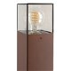 Roest kleurige staande buitenlamp, lantaarn, smoked glas - 2 - Thumbnail